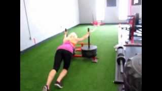 Female 525lb Prowler Push @ Powerhouse Training