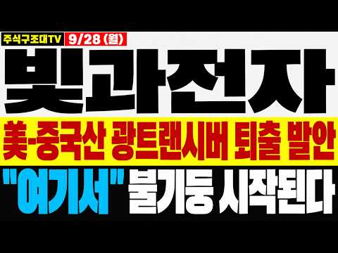 [빛과전자 주가전망] 다시 커진 美-국가안보 , 중국산 광트랜시버 퇴출 발안 ! 결국 "여기서" 불기둥 시작된다.