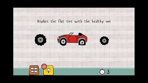 Logic Master 1 - Mind Twist Level 38 Solution | Replace the flat tire with the healthy one