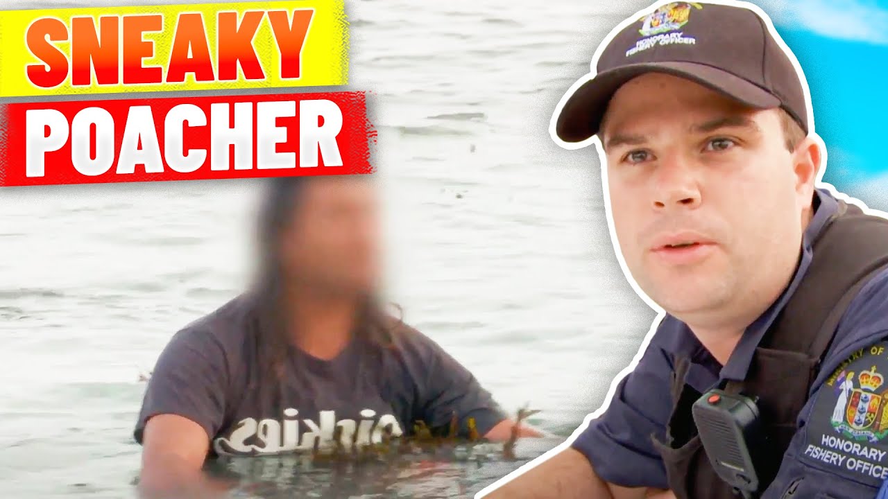 Sneaky Poacher Quickly Releases His Catch As Fishery Officer Approaches