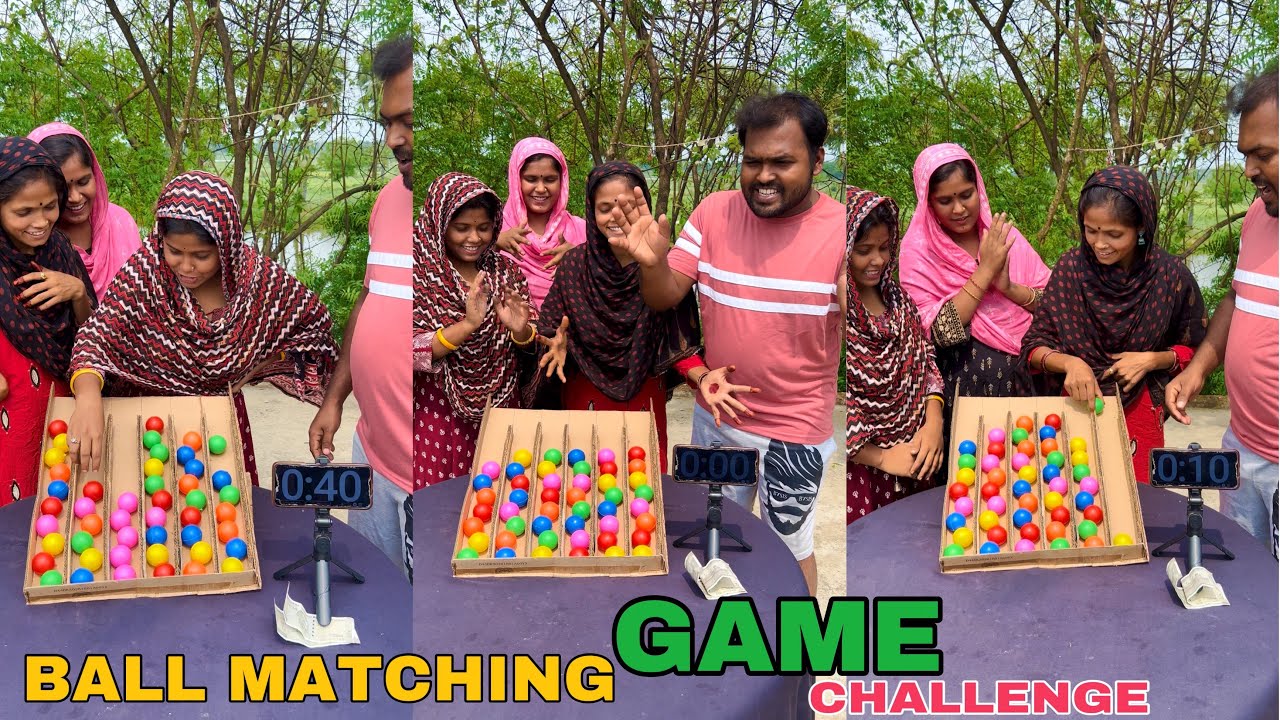 Ball Matching Game Challenge With Family New Video 🔥 #challenge #funnyvideo #gaming