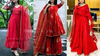 Red Anarkali Suits For Party Wear ...