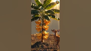 Deer saves a banana plant from drying out by watering it every day 😭 #ai #plants #save #water