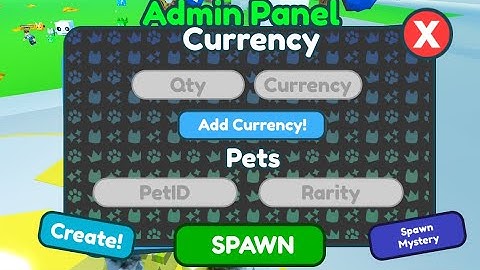 Admin Panel Giveaway Pet Simulator Z
