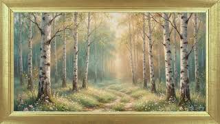 Relaxing Forest Path 4K 🌿 Birch Tree Nature Screensaver Frame TV Art Wallpaper screenshot 3