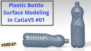 Surface Modeling | Plastic Bottle Design | #Part-1| Catia V5 Tutorial | Generative Shape Design