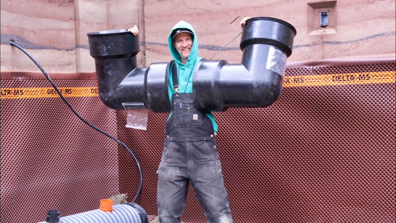 Rammed Earth Geothermal Greenhouse Build | Installing our Climate Battery