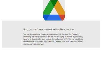 Google Drive Error: Sorry, you can
