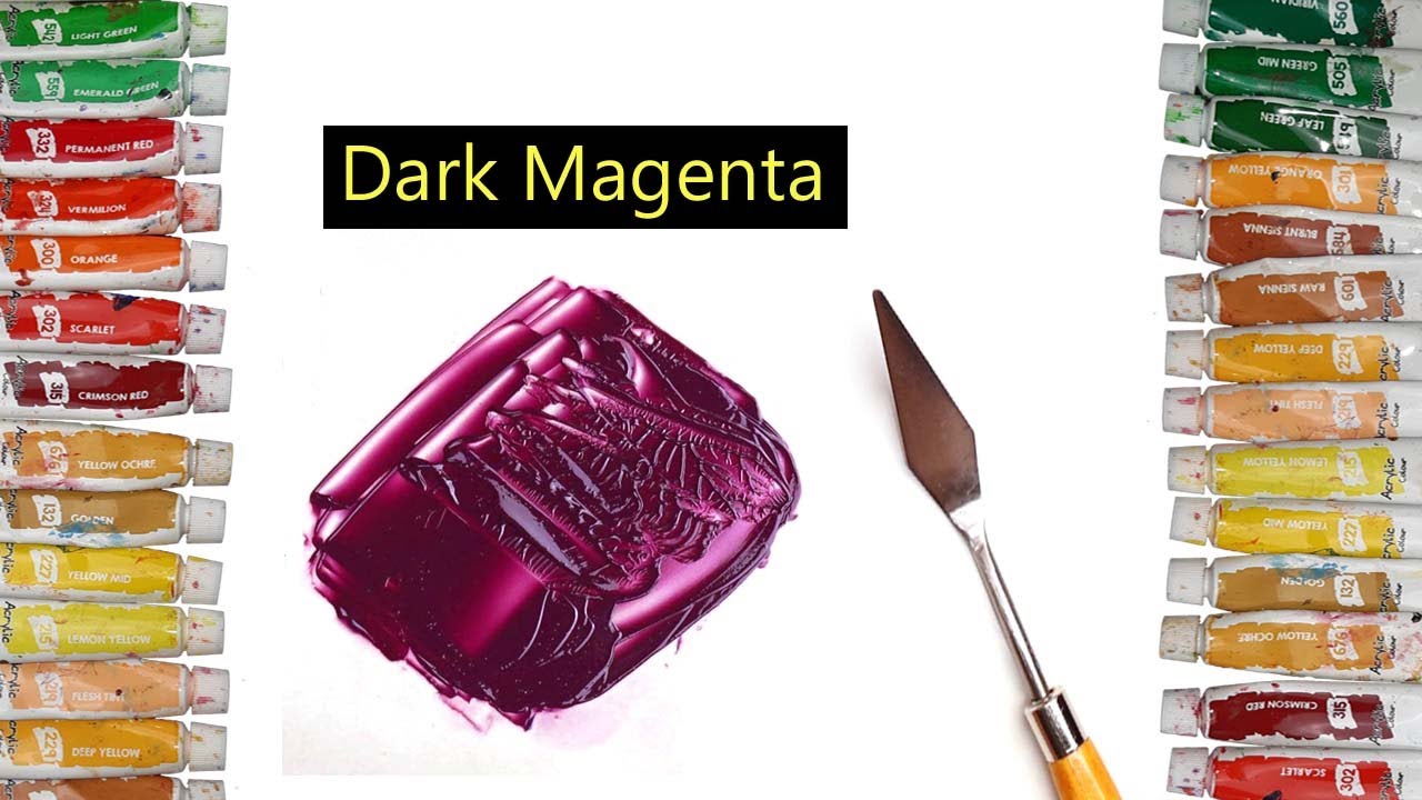 How To Make Dark Magenta Color - Mixing Acrylic Colors