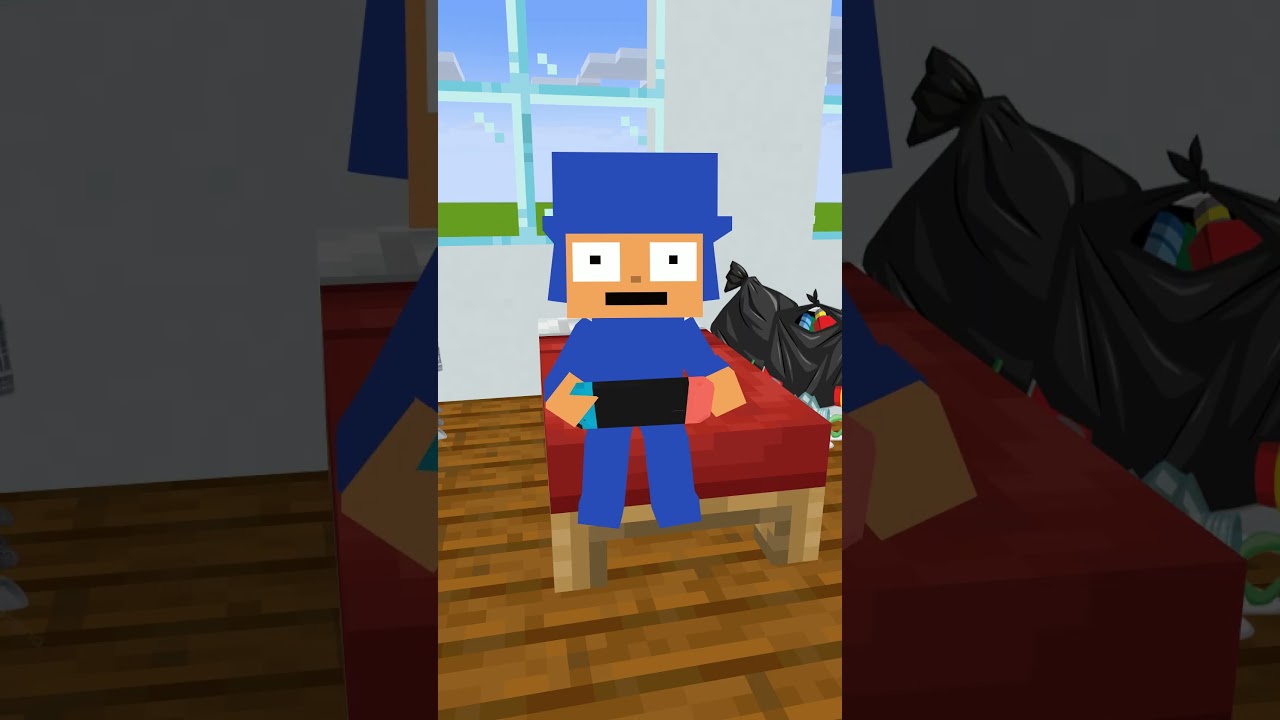 POCOYO LIMPIA SU CUARTO #shorts #minecraft  #robux #roblox #pocoyo