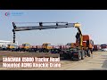SHACMAN X3000 6x4 430HP Tractor Head Prime Mover Tractor Truck Mounted XCMG 8 Tons Knuckle Crane
