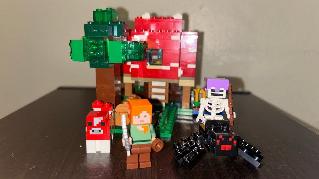 Lego Minecraft 21179 The Mushroom House Time-Lapse Build - YouTube