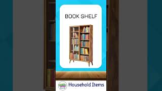 Learn Household Items in English 🏠 | Fun Kids Vocabulary #Shorts #shortsforkids #householditems