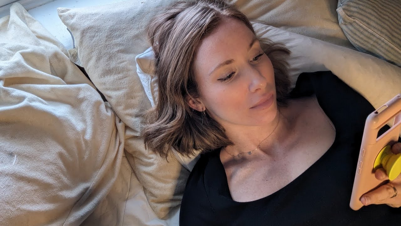 girl gets hiccups in bed