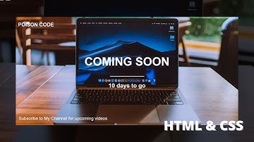 How to make RESPONSIVE Coming Soon Page using Only HTML CSS & JAVASCRIPT for Beginners