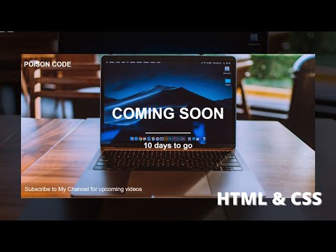 How to make RESPONSIVE Coming Soon Page using Only HTML CSS & JAVASCRIPT for Beginners