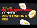 How to use binance convert converting at no charges binance