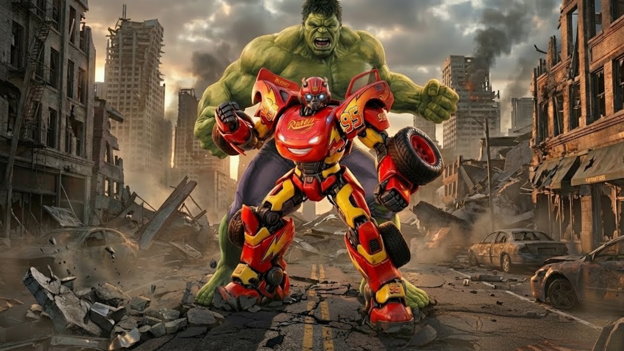 McQueen Gets Crushed by Hulk. McCats Come to the Rescue Just in Time | AI Cats Story