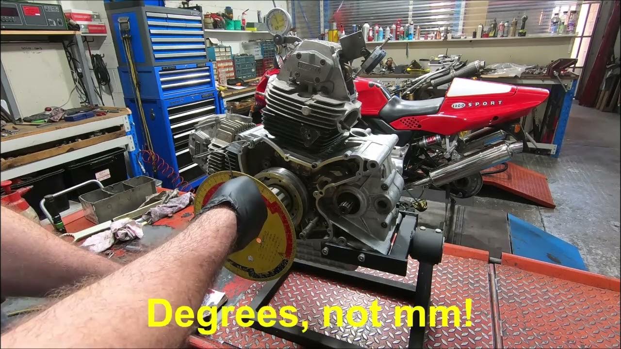 Checking Piston to Valve clearance on a Ducati with the engine