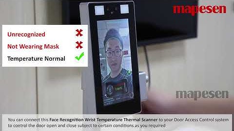 Mapesen Face Recognition Wrist Temperature Thermal Scanner Demo Video