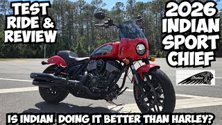 2026 Indian Sport Chief - Test  Ride & Review - Does INDIAN HAVE MORE APPEAL THAN HARLEY??!