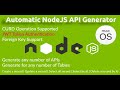 MacOS Version : Automatic NodeJS API Generator from MySql Database