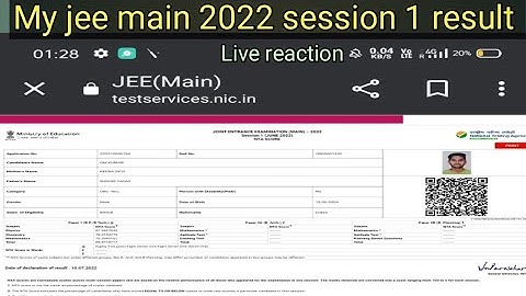 My Jee Main 2022 session 1 result live @omw_unfiltered