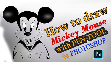 How to draw Mickey mouse with Pen tool....in Photoshop...cRAZY eDITz...