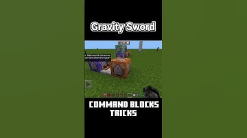 Minecraft Gravity Sword Command using Command Blocks Trick! #shorts