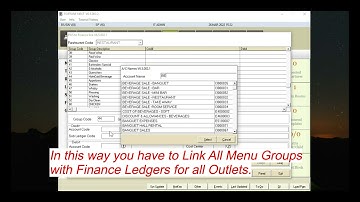 How to Link POS Menu Groups to Finance Ledger in IDS 6.5 & 7.0 Software
