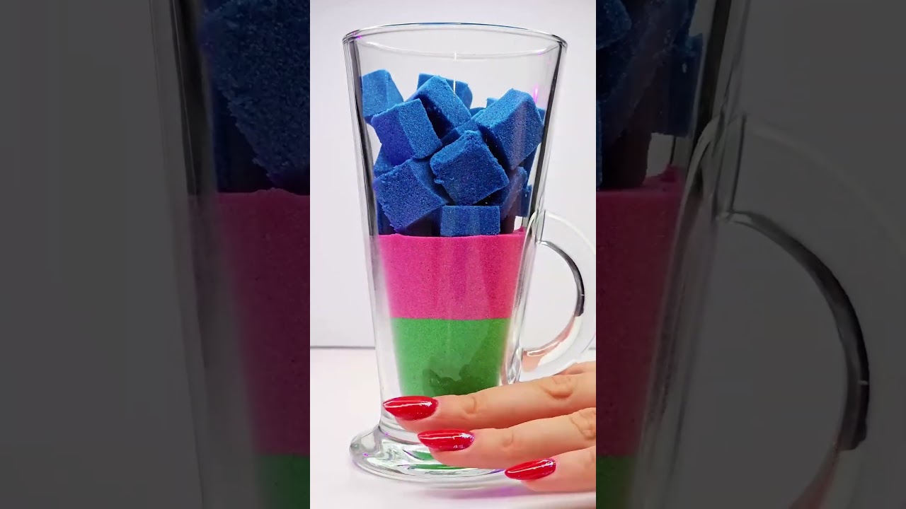 Oddly Satisfying Kinetic Sand Drop and Squish Compilation Video ASMR Reverse