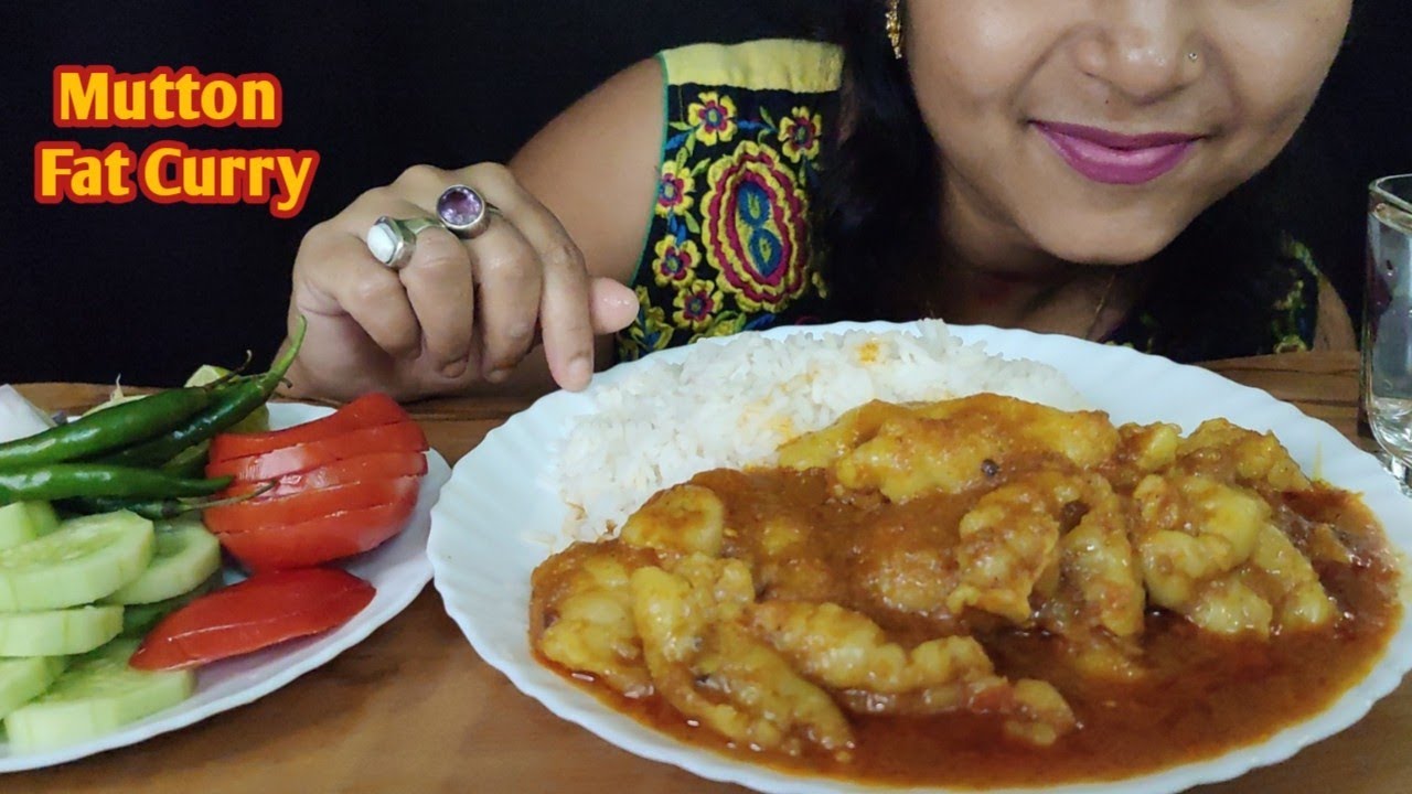 Eating Too Much Spicy Mutton Fat Curry Trending Food ASMR Bong