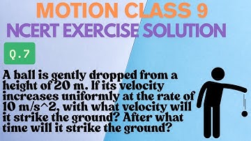 A ball is gently dropped from a height of 20 m. If its velocity increases uniformly at the rate....