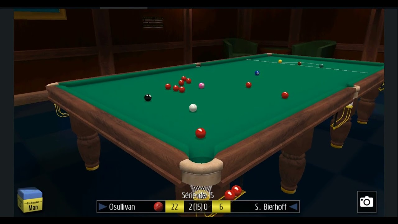 quarter final O'sullivan Vs bierhoff  O'sullivan wins the 3th frame 115 to 6 and wins the 4th frame