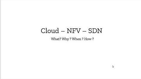 What is Cloud-NFV-SDN ?