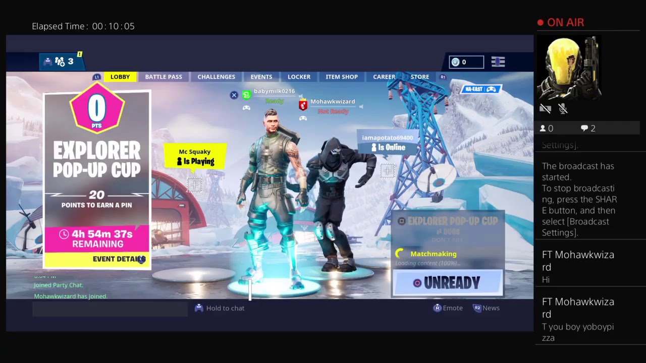 Live streaming fortnite waiting in duo lobby YouTube