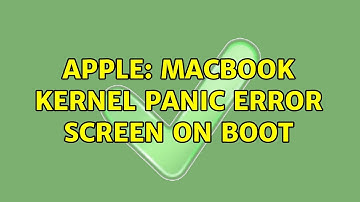 Apple: MacBook kernel panic error screen on boot
