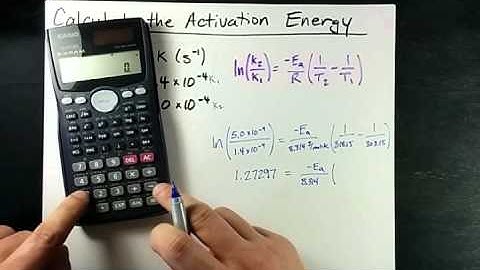 Calculate Activation Energy from Rate Constants and Temperatures (Equation)