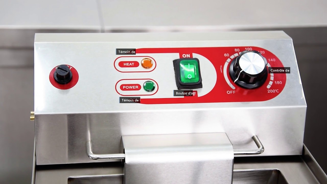 Friteuse électrique professionnelle en acier inoxydable - [EF-131V] - Equipementpro