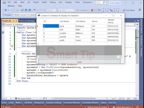 Connect Database VB.NET 2022 DataReader Datatable OLeDBCommand