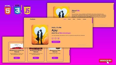 How to Make a Responsive Portfolio Website Using Html , CSS and JavaScript | @TechnoWhiteFang