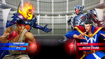 Doctor Strange & Ultron VS Dormammu & Ryu (Very Hard) - Marvel vs Capcom | 4K UHD Gameplay
