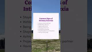 Signs of withholding Intimacy or Intimacy Anorexia