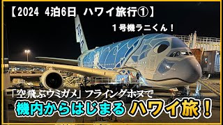 【2024最新 ハワイ旅行①ANAプレエコで日本出国編】✈成田（NRT）-ホノルル（HNL）A380フライングホヌ・プレミアムエコノミー搭乗記