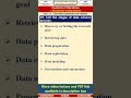 07DS1 Foundation of Data Science Part A Questions List the stages of data science process