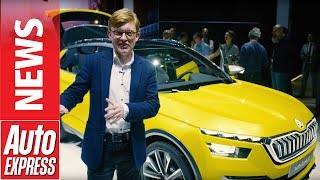 Skoda Vision X concept: new small SUV runs on gas, has two skateboards and a drone in the boot Skoda Vision X concept: new small SUV runs on gas, has two skateboards and a drone in the boot