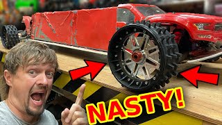 World's NASTIEST Tires on the Sausage RC Car @ 98mph