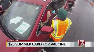 More central NC counties adding $25 card for COVID-19 vaccinations