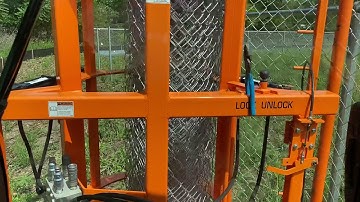 Dispensing chain link fence with the Fence Hog