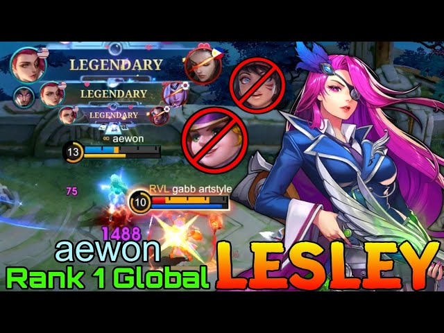 Powerful Sniper Lesley Perfect Legendary Gameplay - Top 1 Global Lesley by aewon - Mobile Legends class=